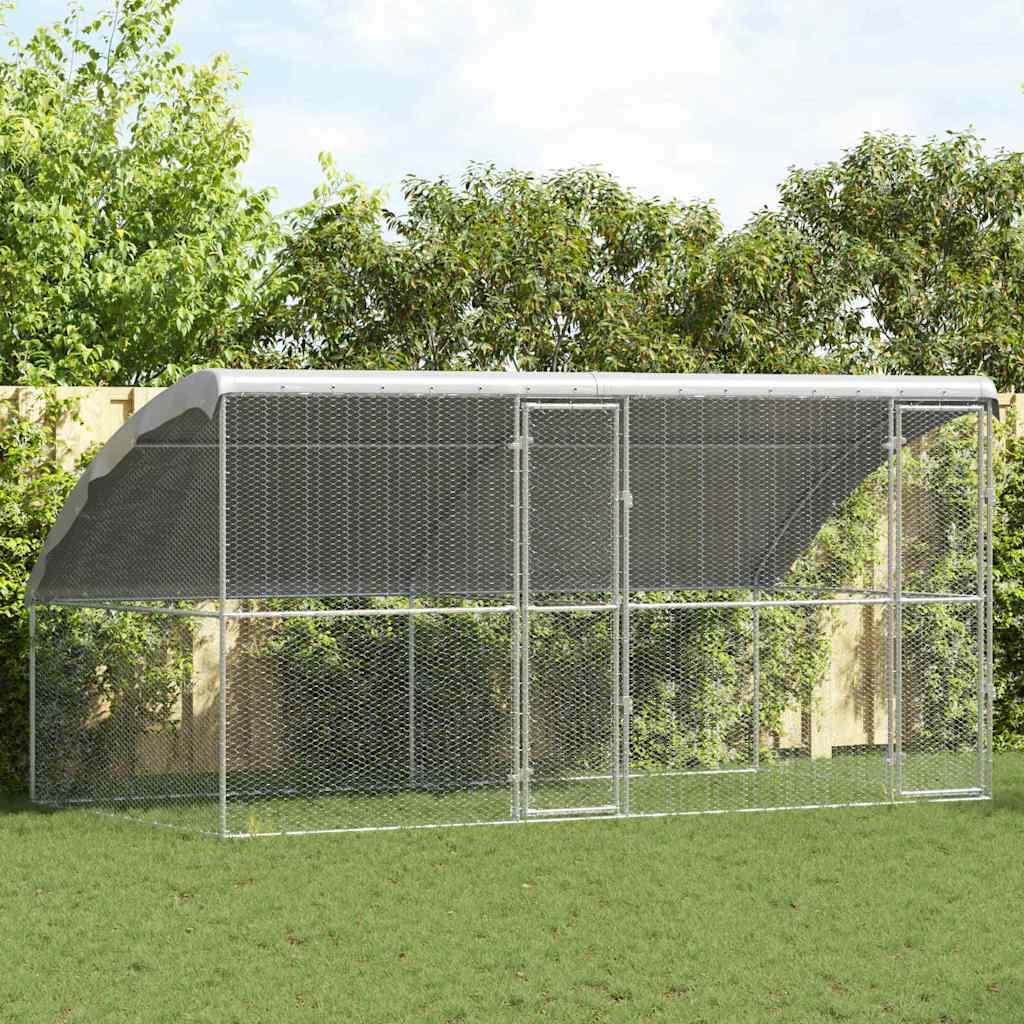 Hühnerkäfig Silber 2 X 2 X 2 M Verzinkter Stahl