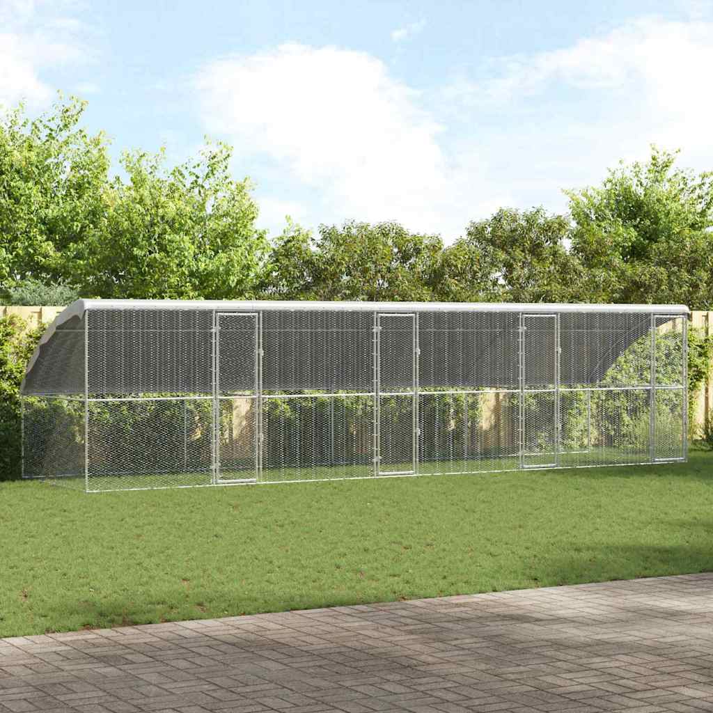 Hühnerkäfig Silber 2 X 2 X 2 M Verzinkter Stahl
