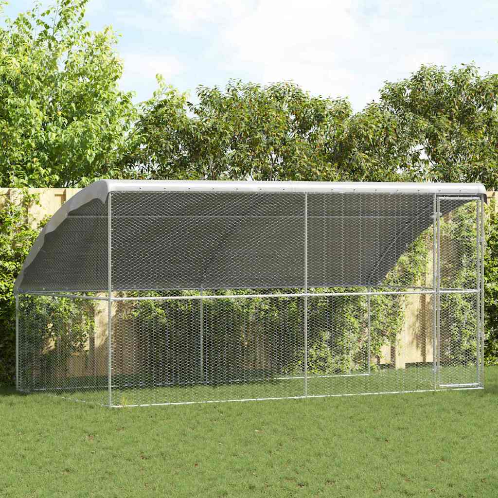 Hühnerkäfig Silber 2 X 2 X 2 M Verzinkter Stahl