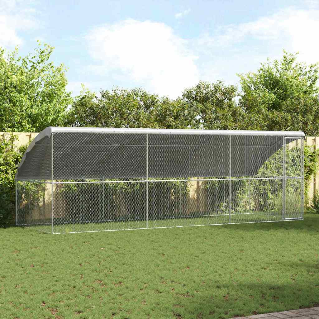 Hühnerkäfig Silber 2 X 2 X 2 M Verzinkter Stahl