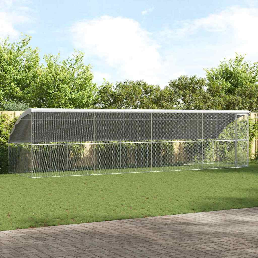 Hühnerkäfig Silber 2 X 2 X 2 M Verzinkter Stahl
