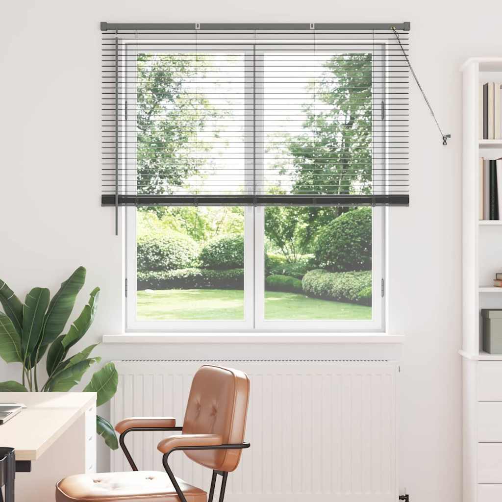 Balkenjalousien 130 X 40 Cm Aluminium Dunkelgrau
