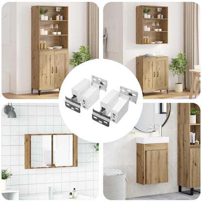 Schrankhängemontagebügel 2 Pcs Weiß 70 X 48 X 19 Mm