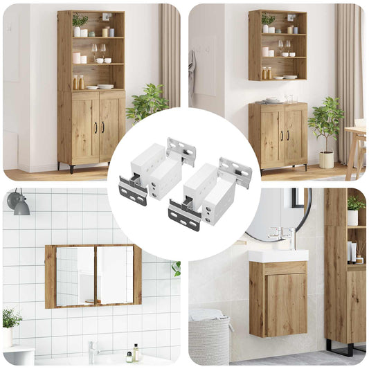 Schrankhängemontagebügel 2 Pcs Weiß 70 X 48 X 19 Mm