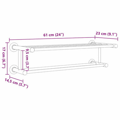 Handtuchhalter 61 X 23 X 17 Cm Edelstahl