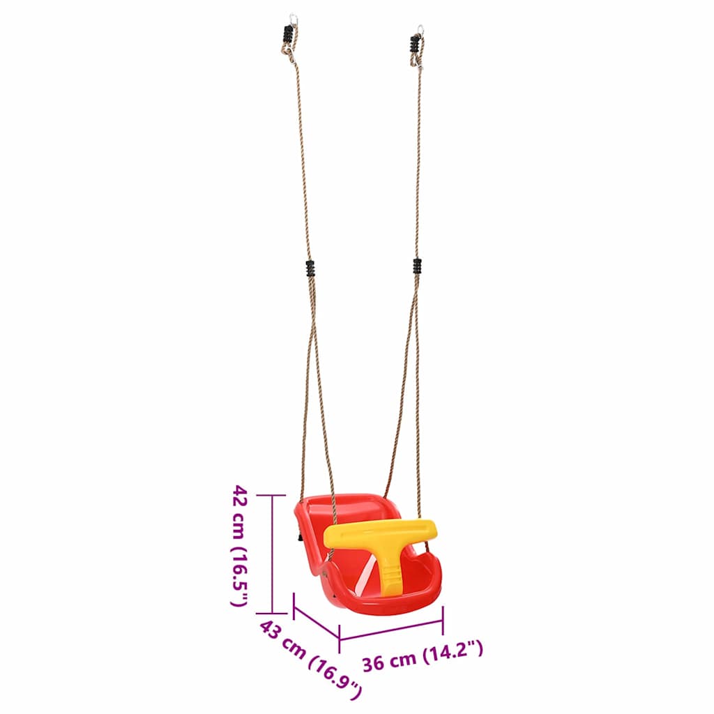 Baby Schaukel Rot 36 X 43 X 42 Cm Kunststoff