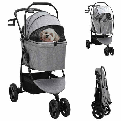 Faltbarer Haustierwagen 78 X 54 X 101 Cm Polyester