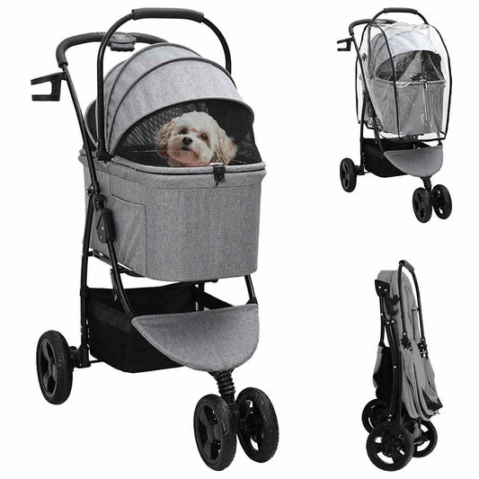 Faltbarer Haustierwagen 78 X 54 X 101 Cm Polyester