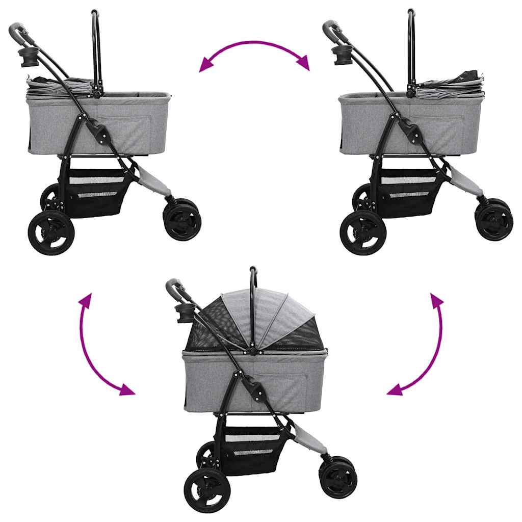 Faltbarer Haustierwagen 78 X 54 X 101 Cm Polyester