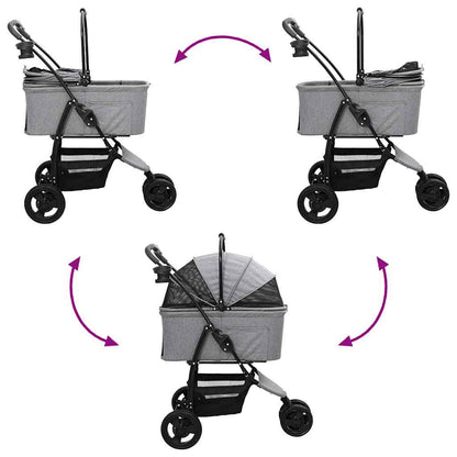 Faltbarer Haustierwagen 78 X 54 X 101 Cm Polyester