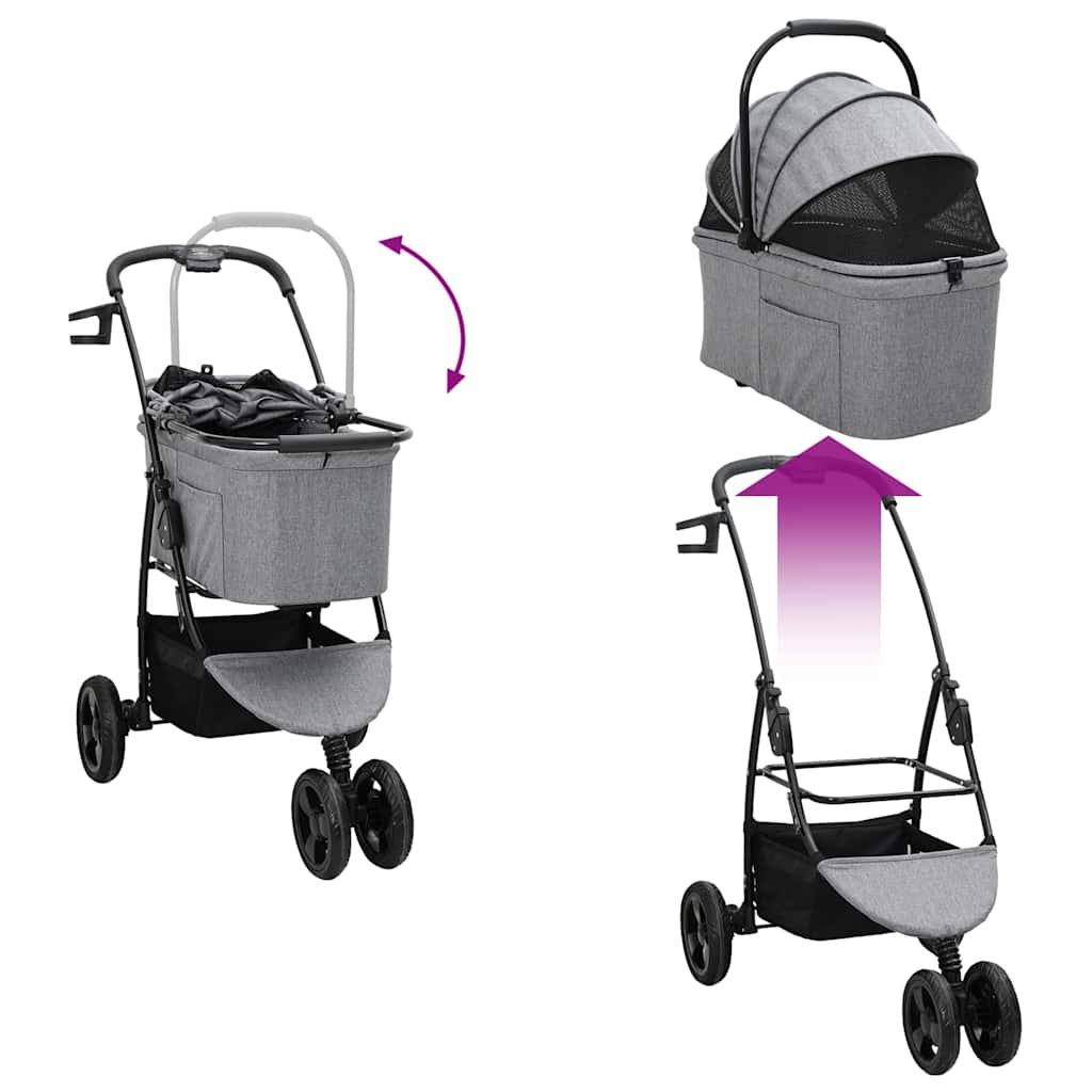 Faltbarer Haustierwagen 78 X 54 X 101 Cm Polyester