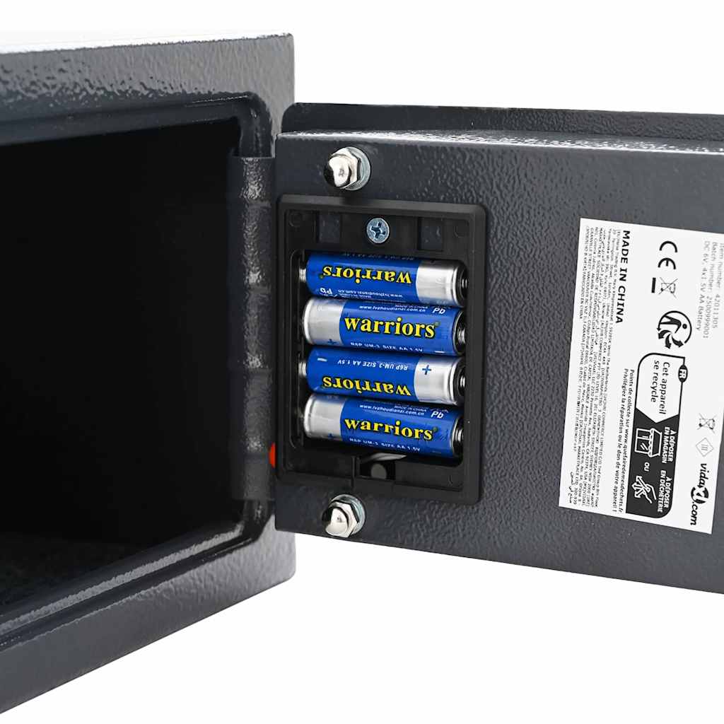 Digitaler Safe Mit Schloss Dunkelgrau Stahl