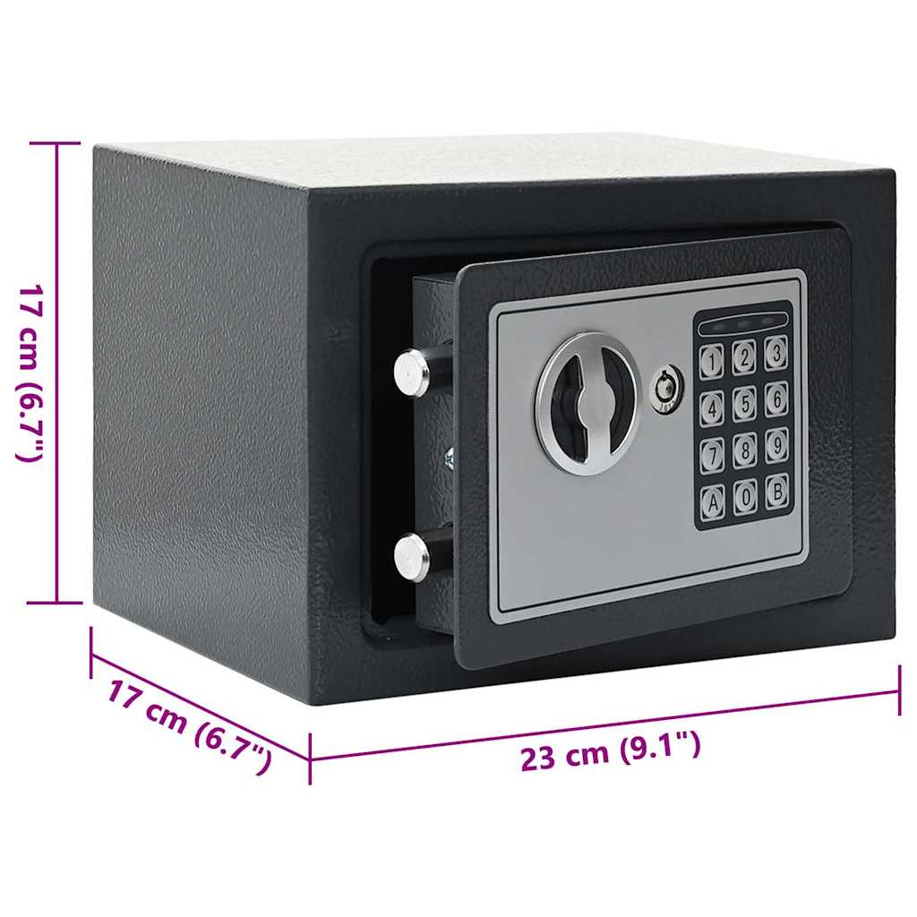 Digitaler Safe Mit Schloss Dunkelgrau Stahl