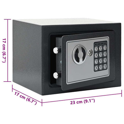 Digitaler Safe Mit Schloss Dunkelgrau Stahl