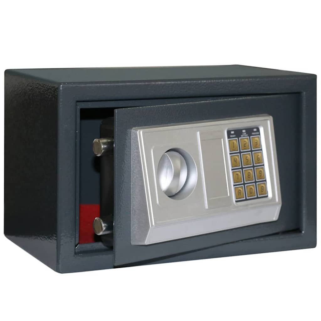 Digitaler Safe Mit Schloss Dunkelgrau Stahl