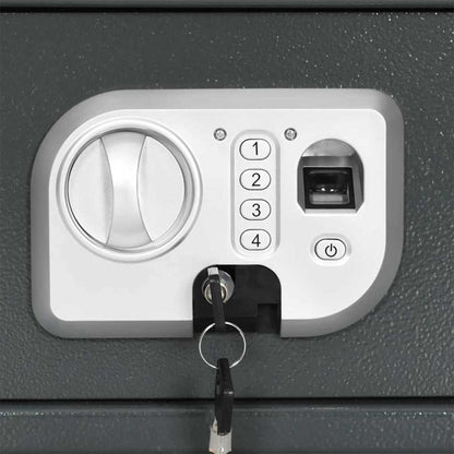 Digitaler Safe Mit Schloss Dunkelgrau 31 X 20 X 20 Cm Stahl