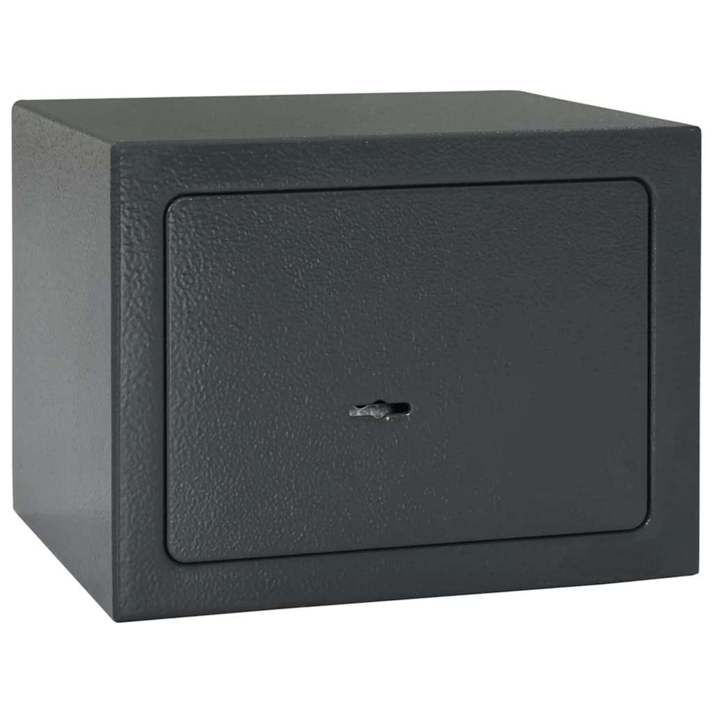 Safe Box Mit Schloss Dunkelgrau 31 X 20 X 20 Cm Stahl