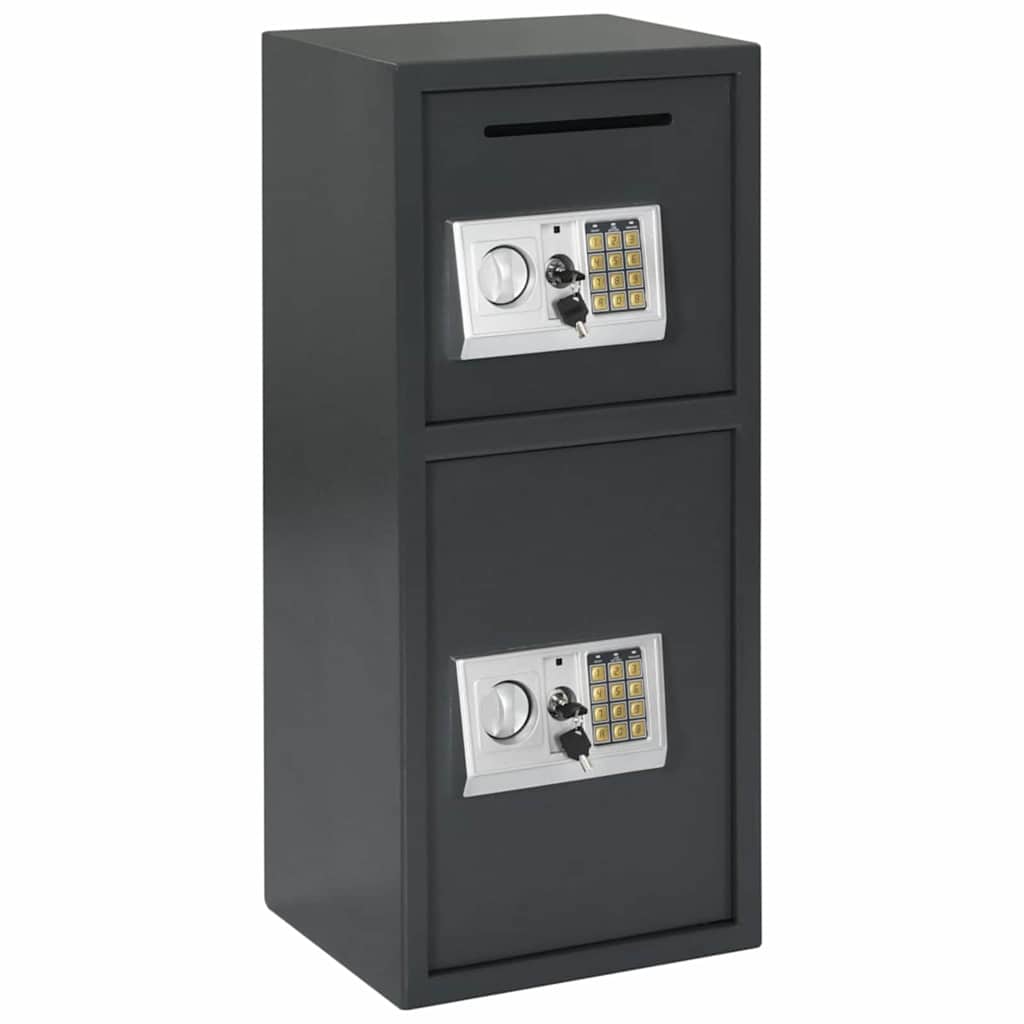 Digitaler Safe Mit Schloss Dunkelgrau Stahl
