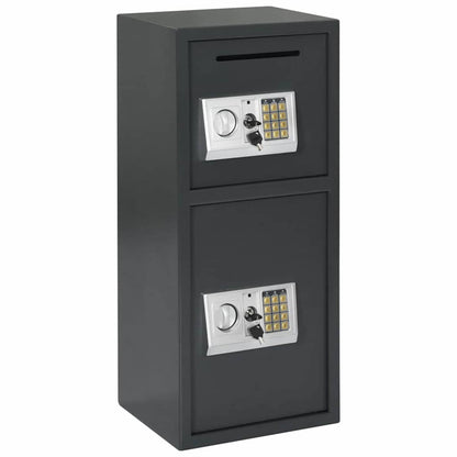 Digitaler Safe Mit Schloss Dunkelgrau Stahl