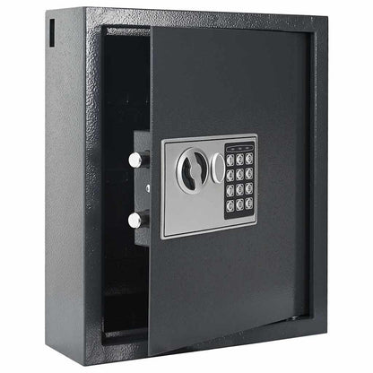 Digitaler Safe Mit Schloss Dunkelgrau 30 X 10 X 36,5 Cm Stahl