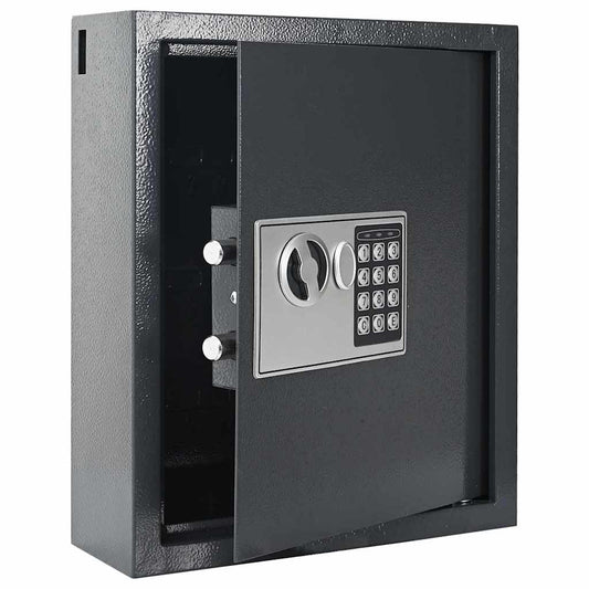 Digitaler Safe Mit Schloss Dunkelgrau 30 X 10 X 36,5 Cm Stahl