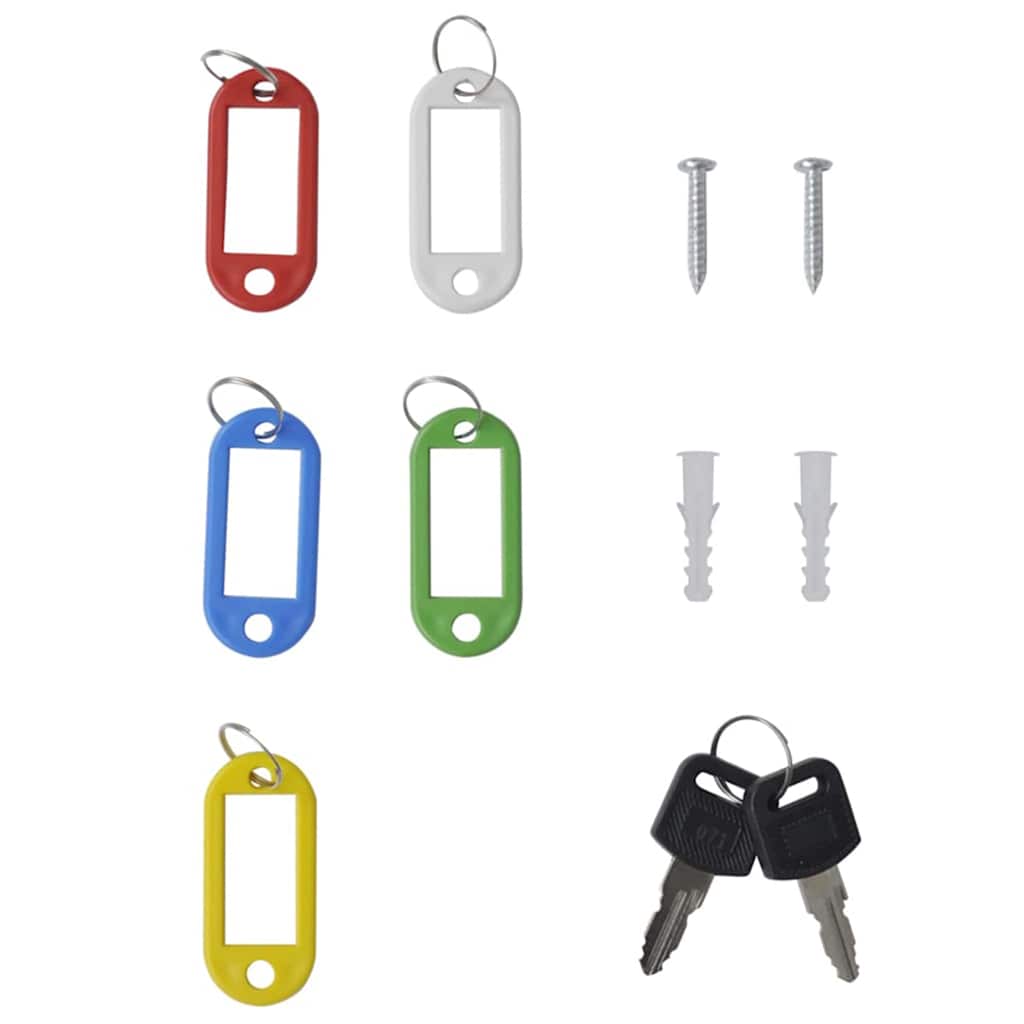 Schlüsselbox Mit Schloss Elfenbein 20 X 7,5 X 25 Cm Stahl