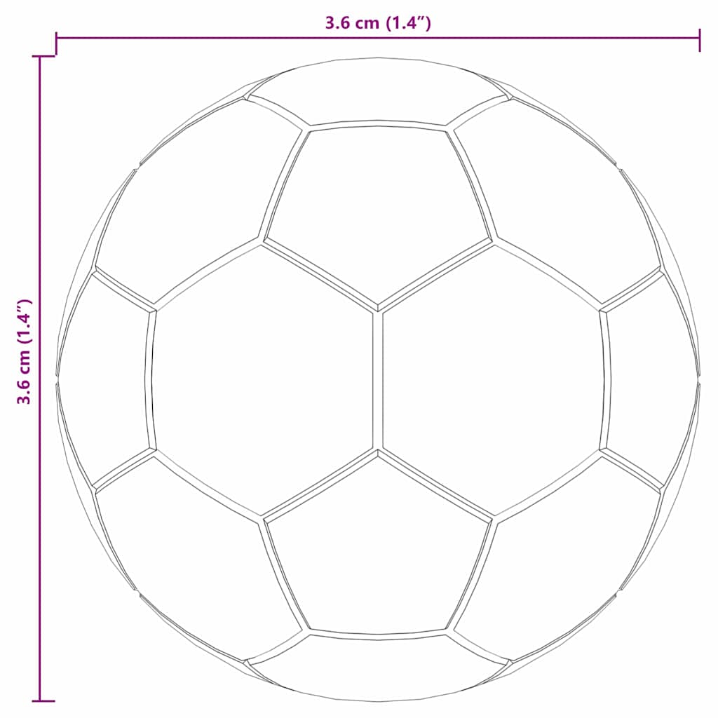 Tischfußbälle 12 Pcs Weiß 3,6 X 3,6 Cm Polypropylen