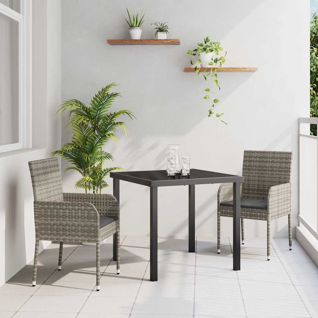 Garten Essgruppe Mit Kissen 3 Pcs Poly-Rattan