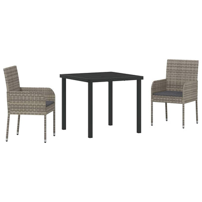 Garten Essgruppe Mit Kissen 3 Pcs Poly-Rattan