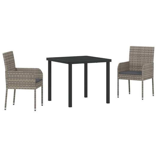 Garten Essgruppe Mit Kissen 3 Pcs Poly-Rattan