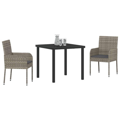 Garten Essgruppe Mit Kissen 3 Pcs Poly-Rattan