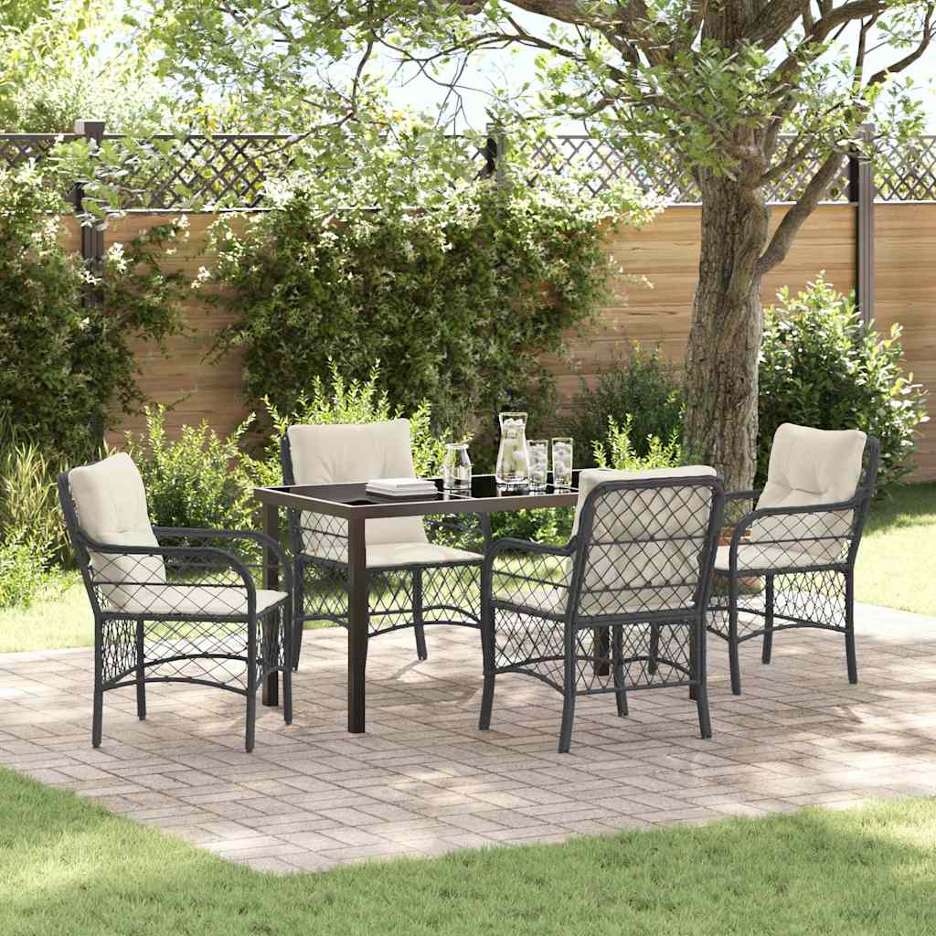 Garten Essgruppe Mit Kissen 3 Pcs Beige Poly-Rattan