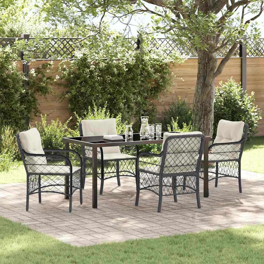 Garten Essgruppe Mit Kissen 3 Pcs Beige Poly-Rattan