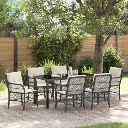 Garten Essgruppe Mit Kissen 3 Pcs Beige Poly-Rattan