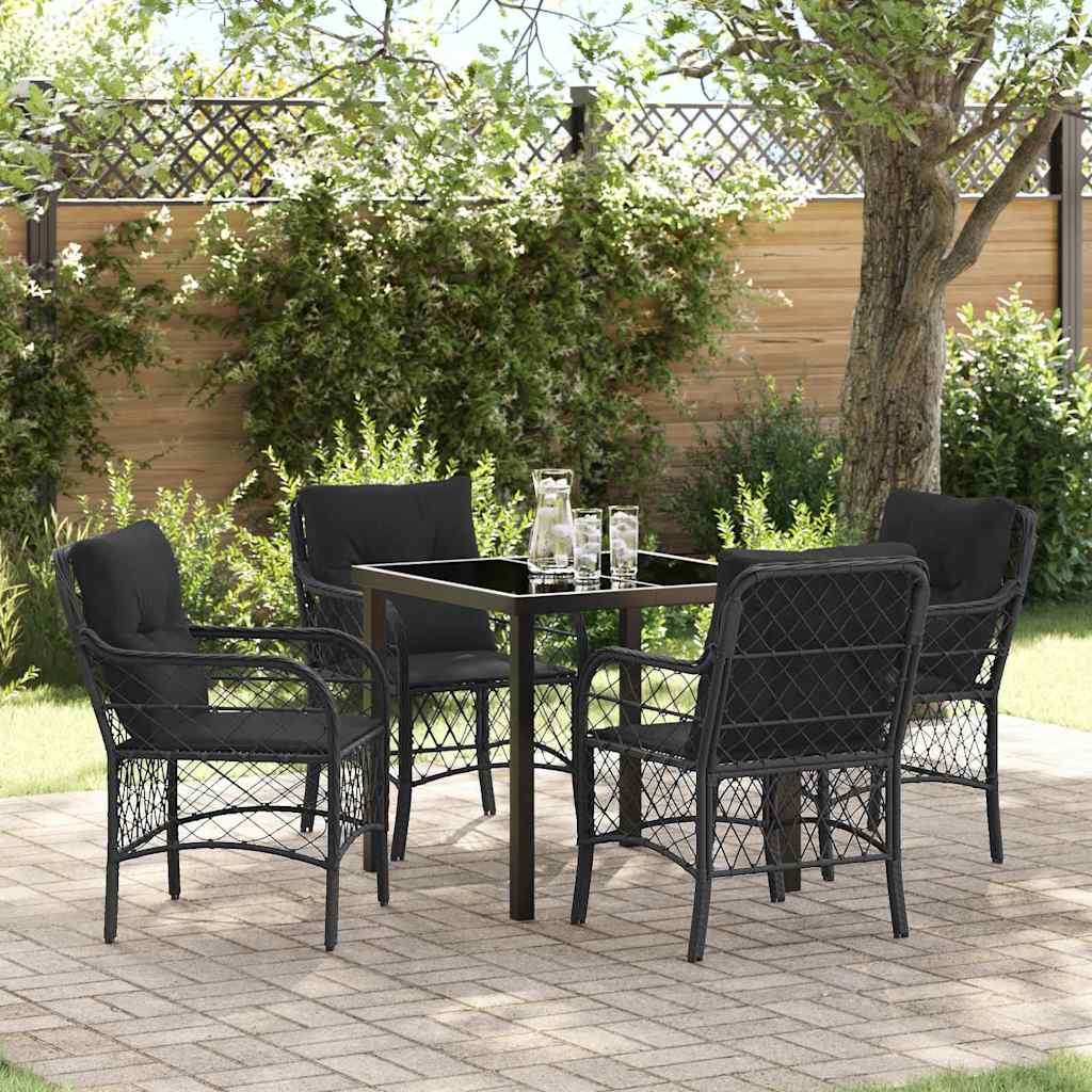 Garten Essgruppe Mit Kissen 3 Pcs Beige Poly-Rattan
