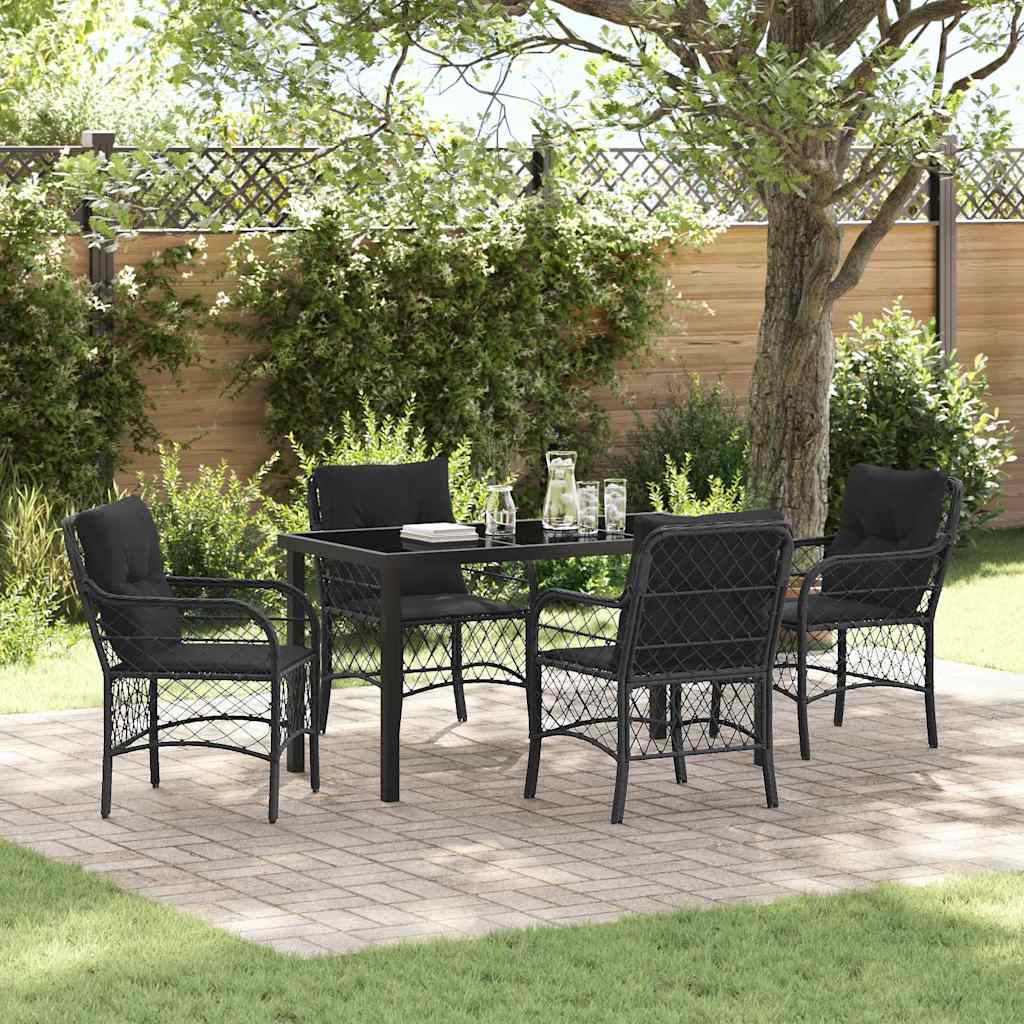 Garten Essgruppe Mit Kissen 3 Pcs Beige Poly-Rattan