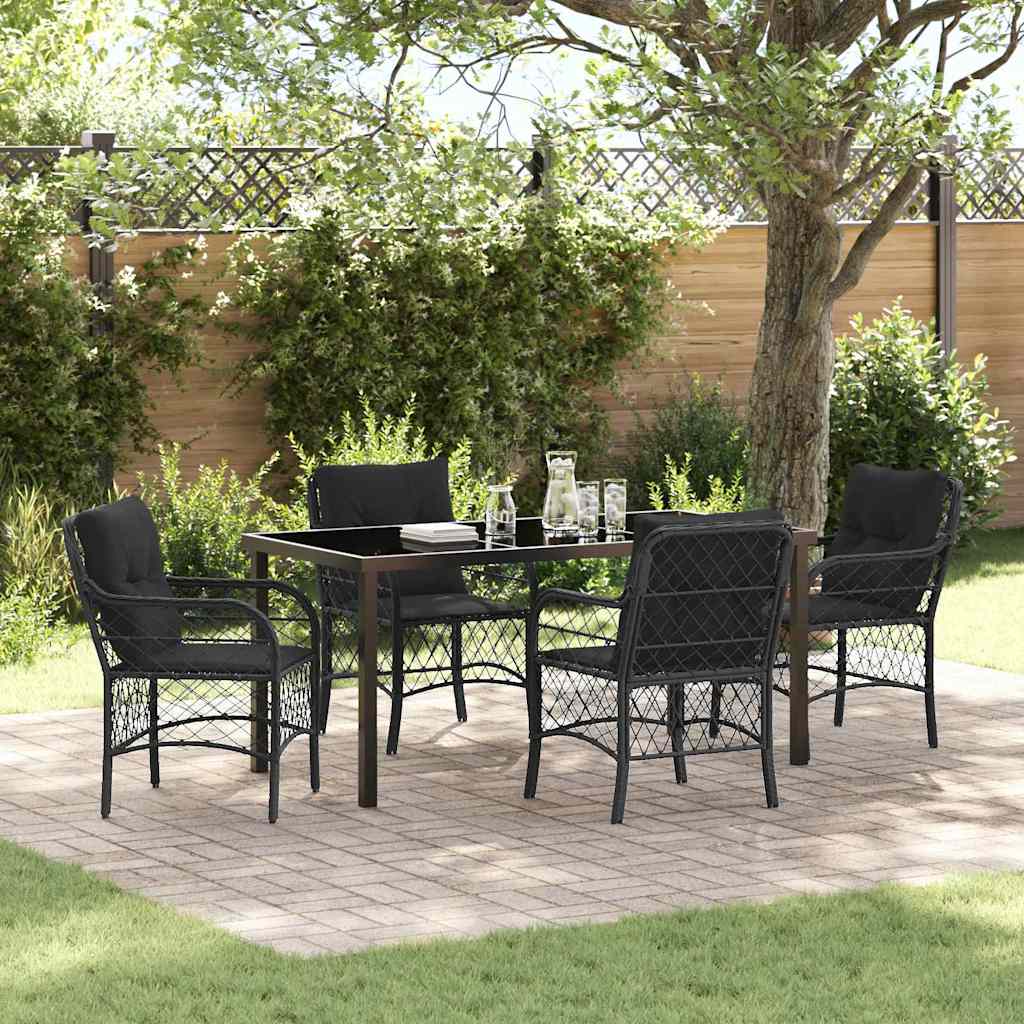 Garten Essgruppe Mit Kissen 3 Pcs Beige Poly-Rattan