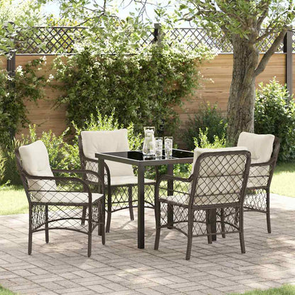 Garten Essgruppe Mit Kissen 3 Pcs Beige Poly-Rattan