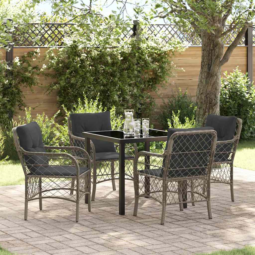 Garten Essgruppe Mit Kissen 3 Pcs Beige Poly-Rattan
