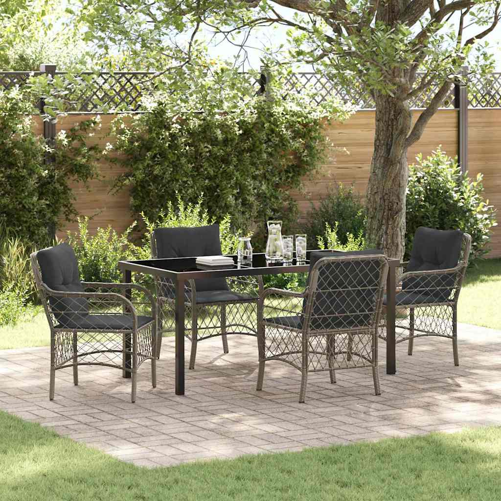 Garten Essgruppe Mit Kissen 3 Pcs Beige Poly-Rattan