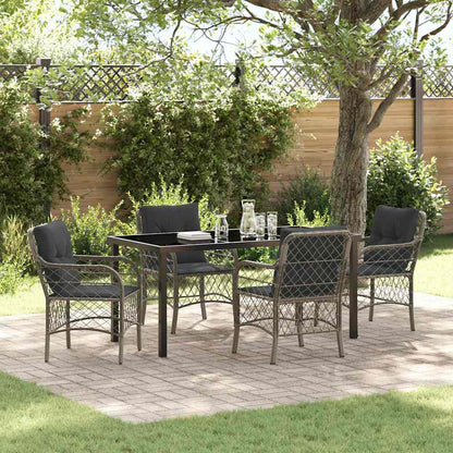 Garten Essgruppe Mit Kissen 3 Pcs Beige Poly-Rattan