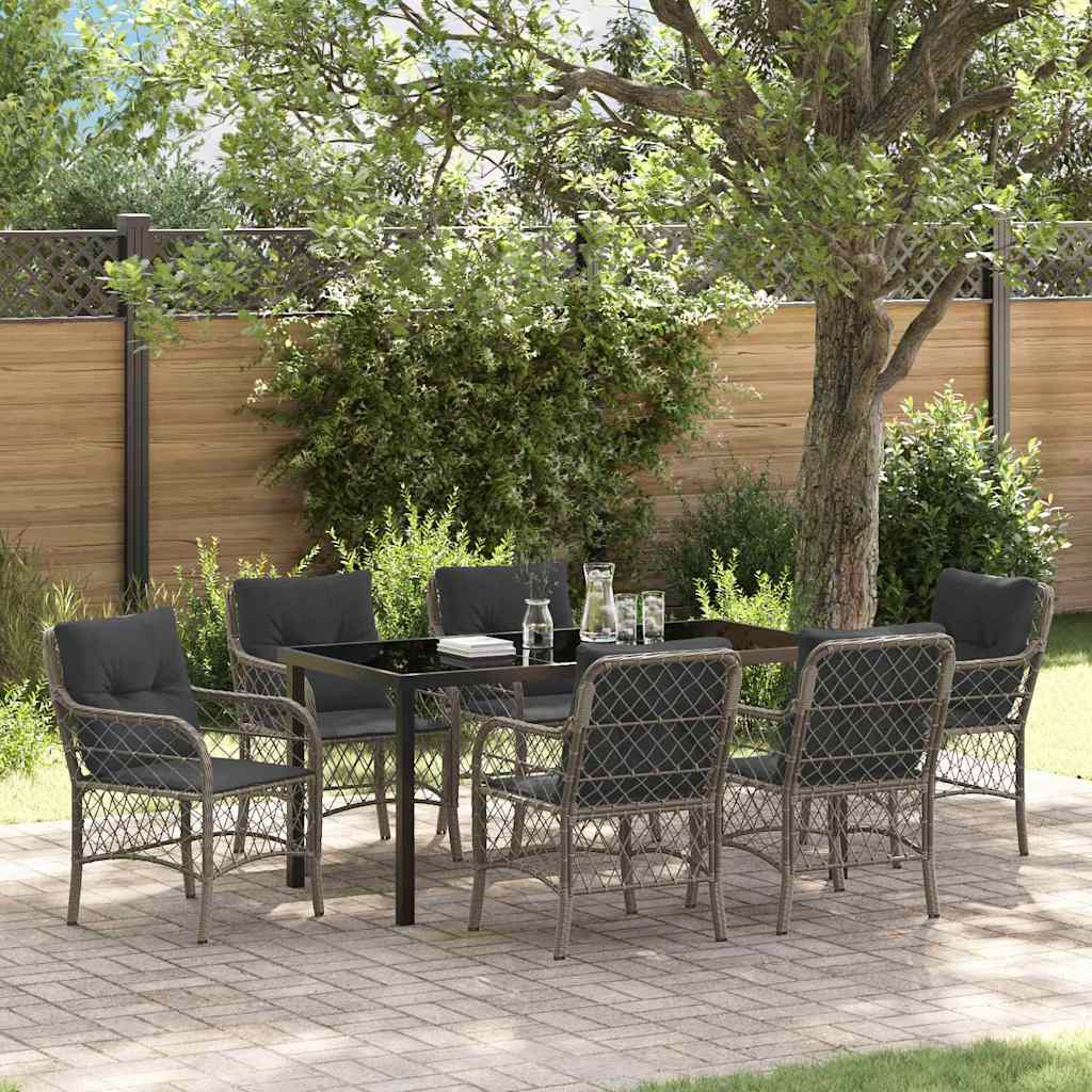 Garten Essgruppe Mit Kissen 3 Pcs Beige Poly-Rattan