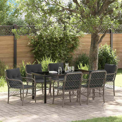 Garten Essgruppe Mit Kissen 3 Pcs Beige Poly-Rattan