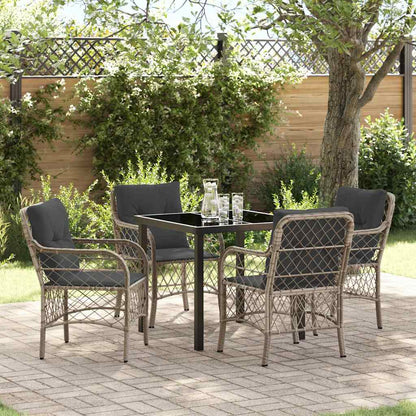 Garten Essgruppe Mit Kissen 3 Pcs Beige Poly-Rattan