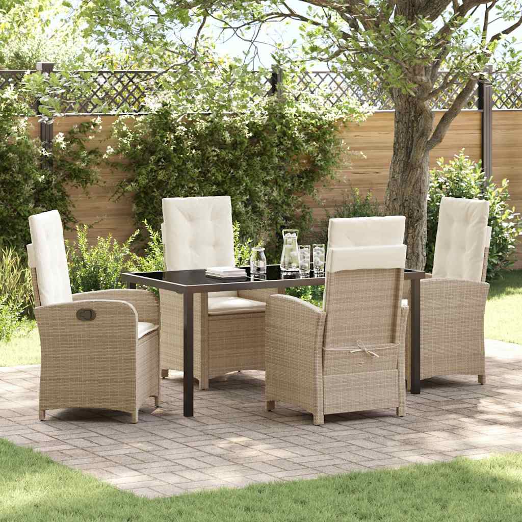 Garten Essgruppe Mit Kissen 5 Pcs Poly-Rattan