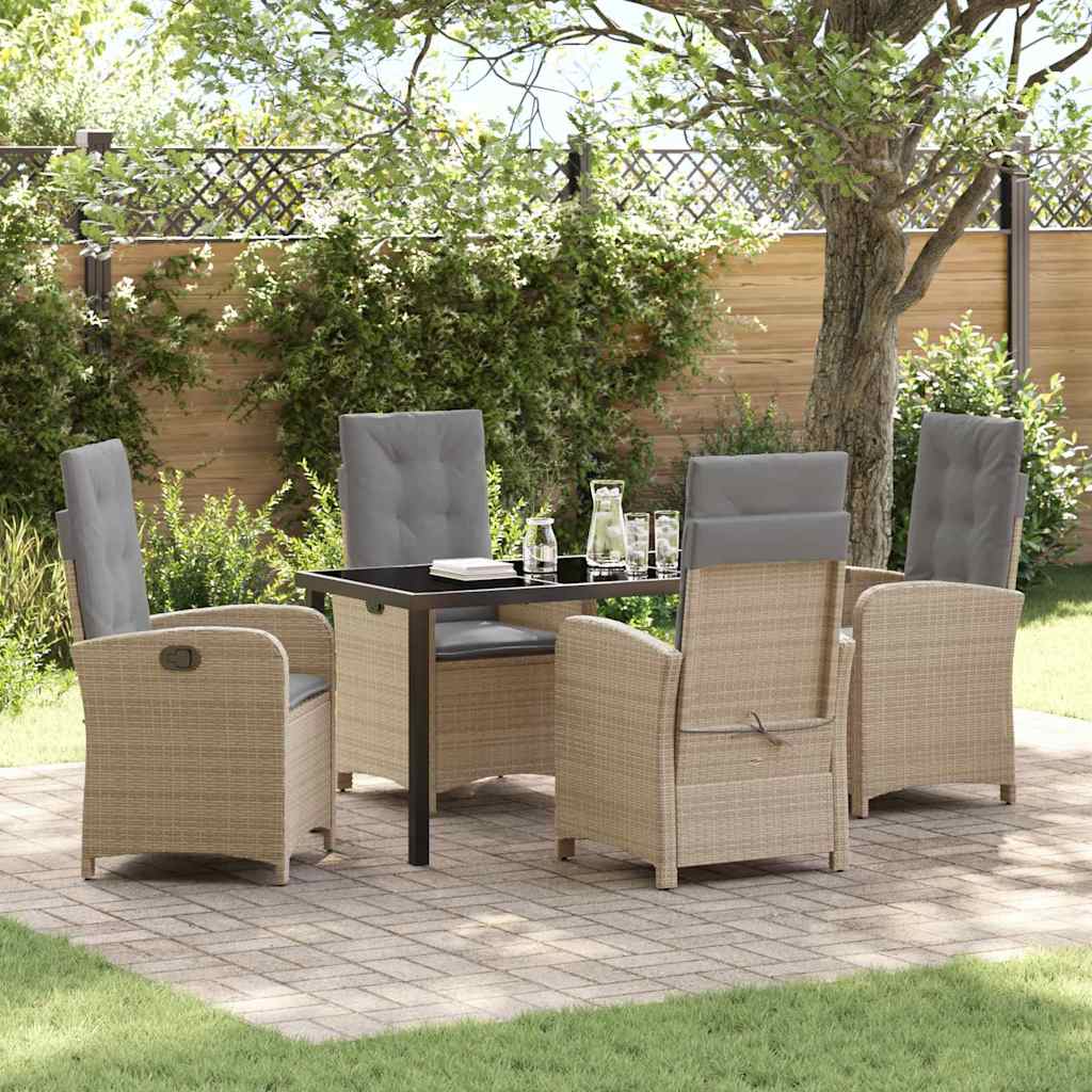 Garten Essgruppe Mit Kissen 5 Pcs Poly-Rattan
