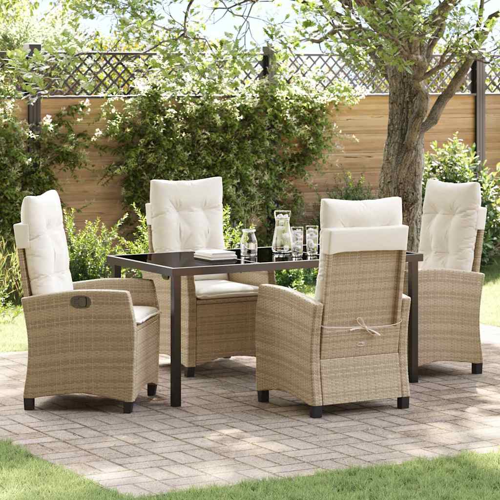 Garten Essgruppe Mit Kissen 5 Pcs Poly-Rattan