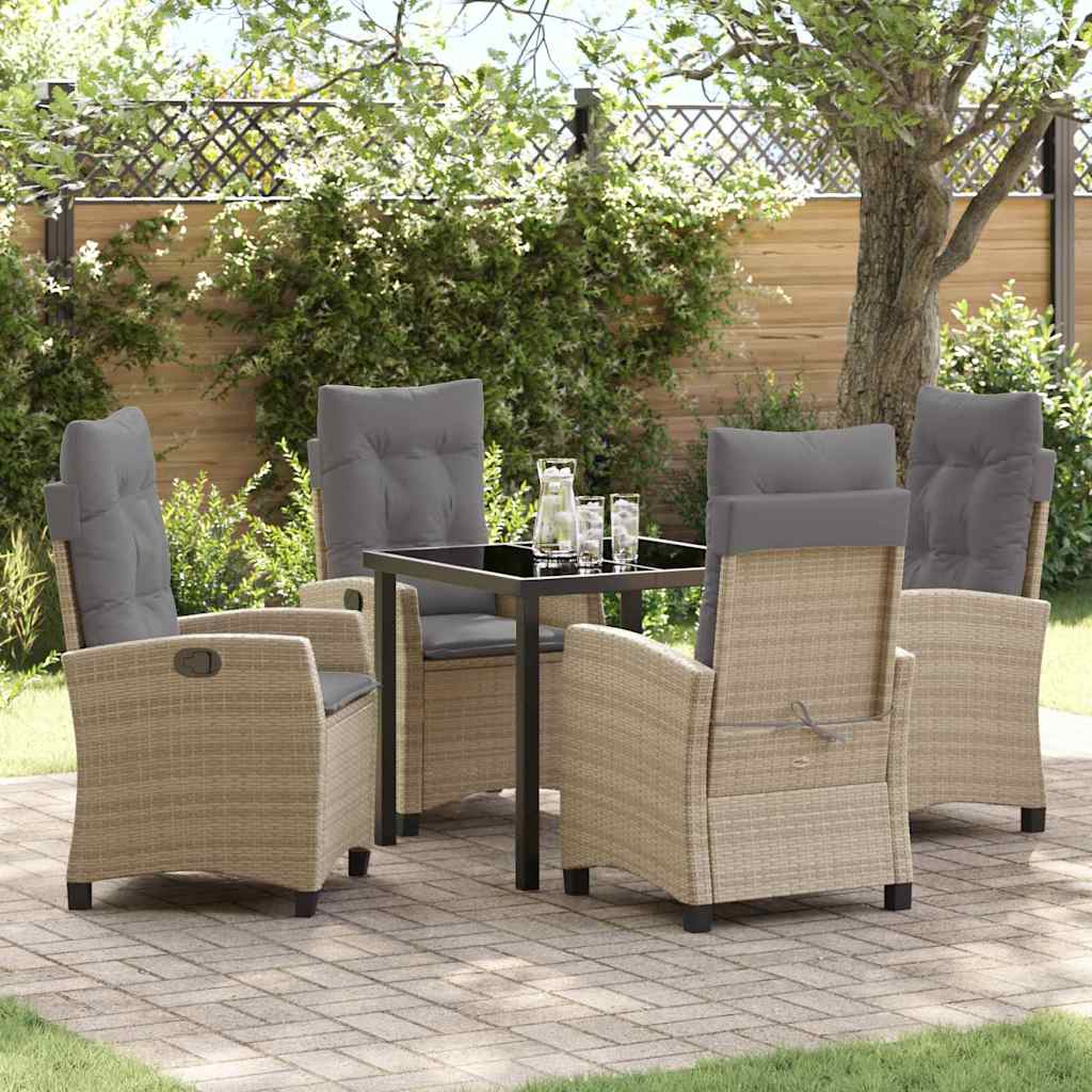 Garten Essgruppe Mit Kissen 5 Pcs Poly-Rattan