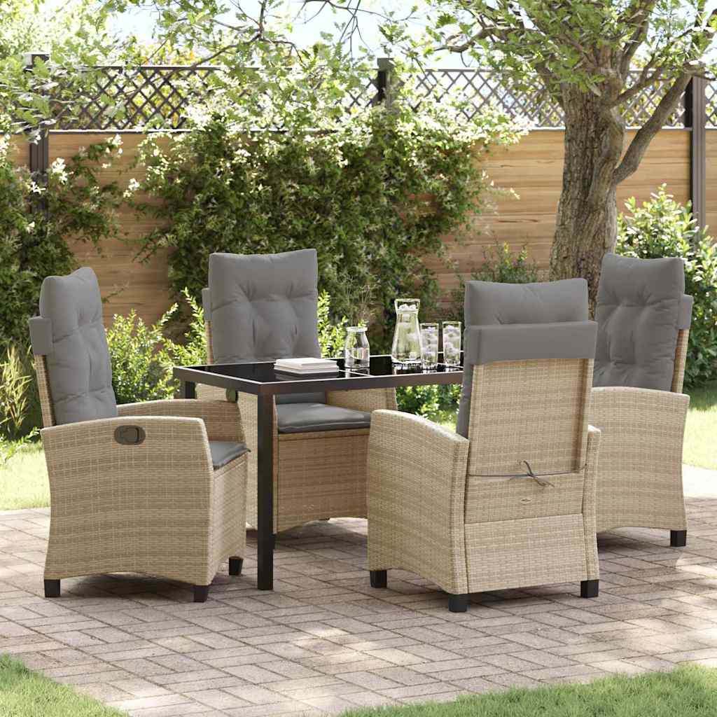 Garten Essgruppe Mit Kissen 5 Pcs Poly-Rattan
