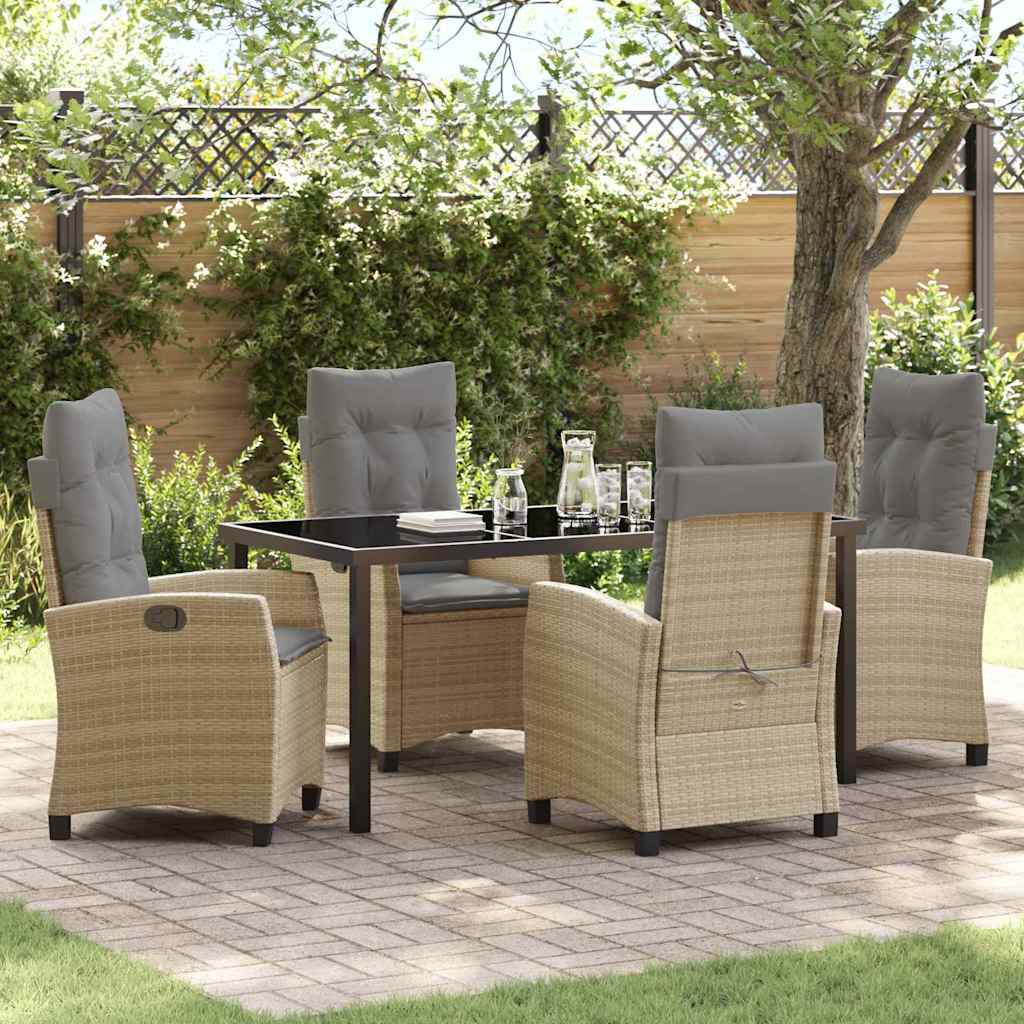 Garten Essgruppe Mit Kissen 5 Pcs Poly-Rattan